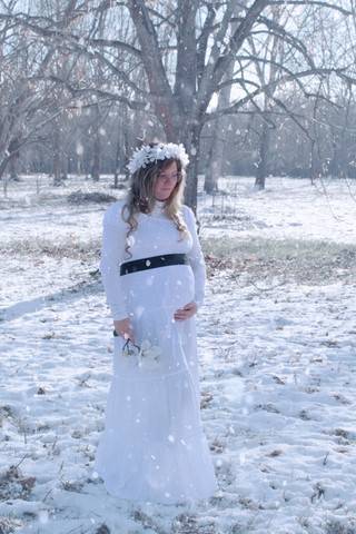 photos maternité sous la neige